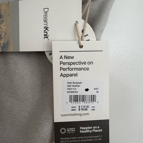 Vuori Halo Bodysuit Salt Heather - Picture 7 of 7